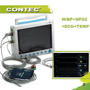 

CMS8000 6-Parameter TEMP, Pulse Rate, Respiration, ECG, SPO2, NIBP Digital Medical ICU Patient Vital Signs Monitor