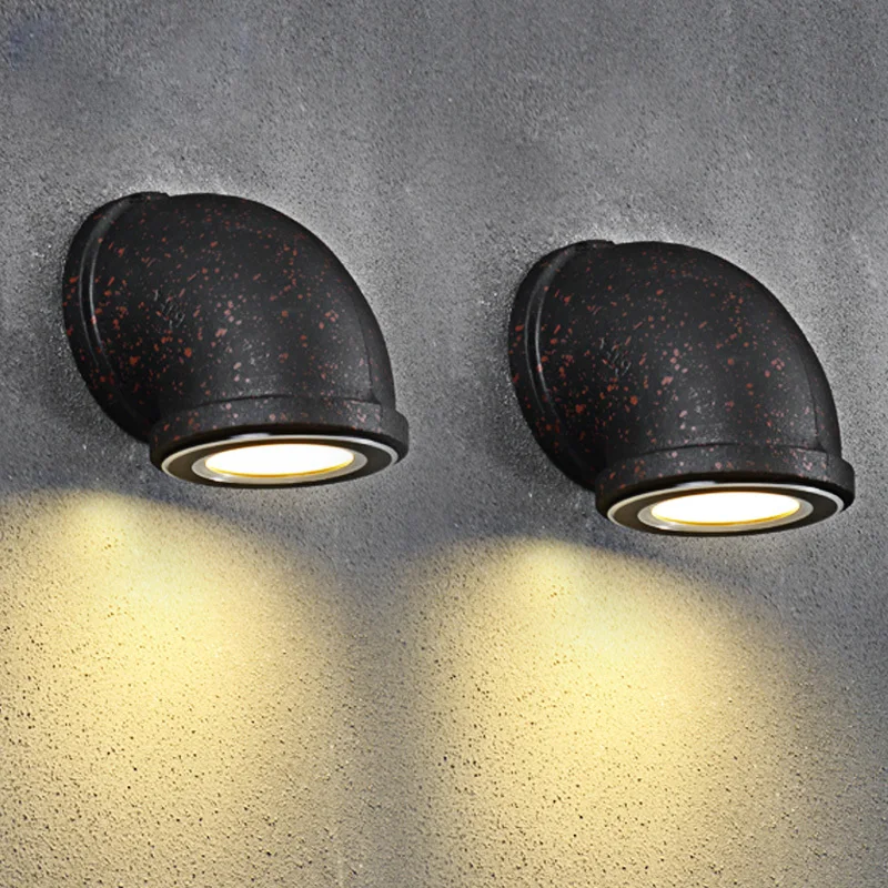 

RH Vintage Industrial Water Pipe Wall Lamps Loft 3W LED Wall Light for Bar Restaurant Wall Fixtures110V/220V Bedside Lighting
