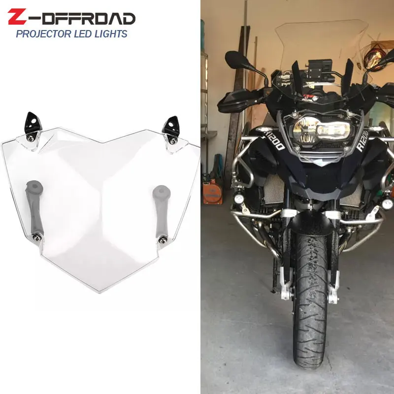 Для BMW R1200GS ADVENTURE 14-17 мотоциклов ABS фар прозрачный Экран Защитная крышка передняя