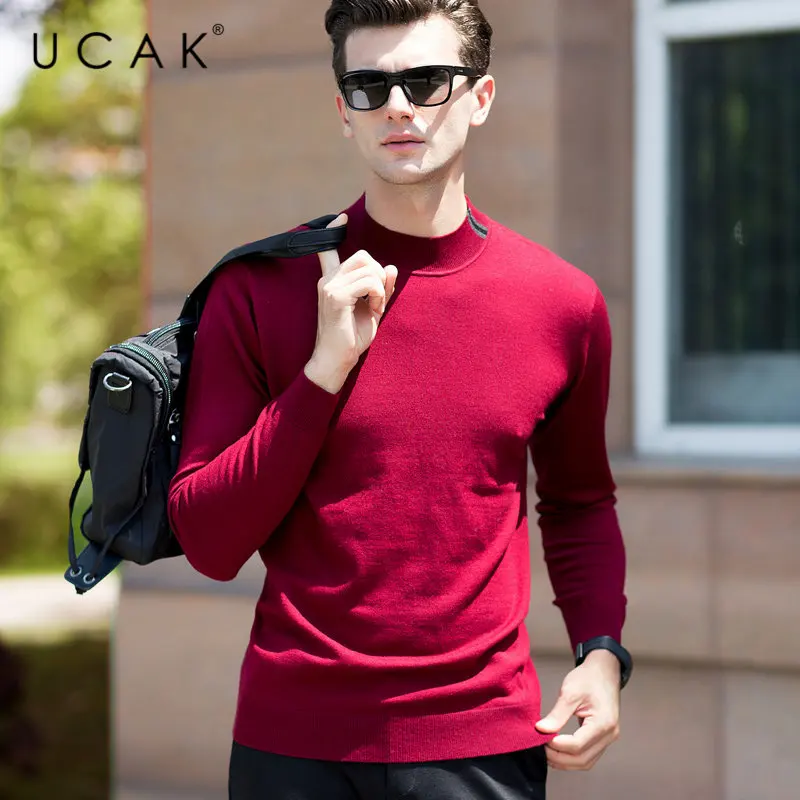 UCAK Brand Merino Wool Sweater Men Autumn Winter Cashmere Sweaters Casual O-Neck Pull Homme 2019 New Arrivals Pullover Men U3025 UCAK Brand Merino Wool Sweater Men Autumn Winter Cashmere Sweaters Casual O-Neck Pull Homme 2019 New Arrivals Pullover Men U3025