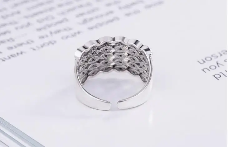 Bijoux 925 пробы серебряные кольца с кубическим цирконием для женщин, подарок для дам, регулируемый размер, античное кольцо Joyas De Plata Anillos
