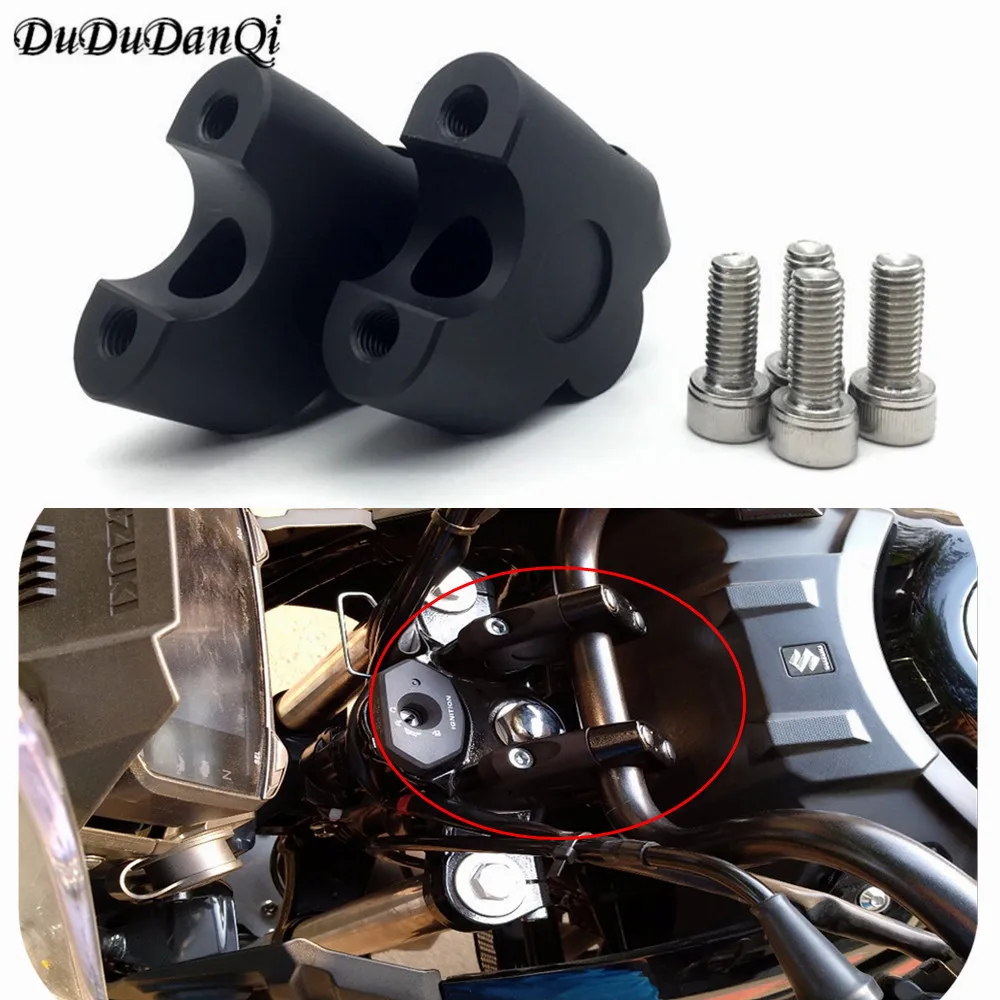 

Motorcycle CNC aluminum alloy handle riser clamp installation cone 2/22mm for Suzuki DL650 V-strom DL1000 V-strom