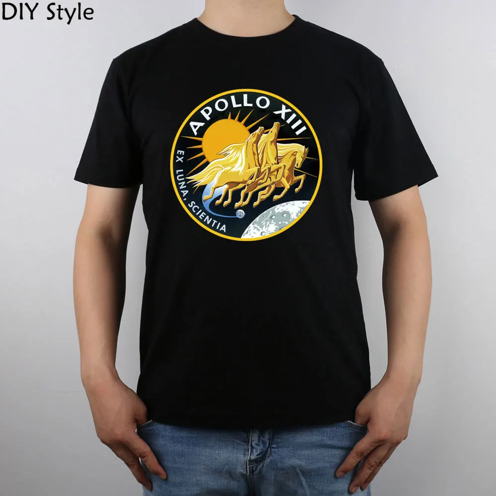 Space Universe Astronaut Apollo 13 Moon Landing Nasa t shirt Top Pure Cotton Men T Shirt