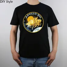 Space Universe Astronaut Apollo 13 Moon Landing Nasa t shirt Top Pure Cotton Men T Shirt