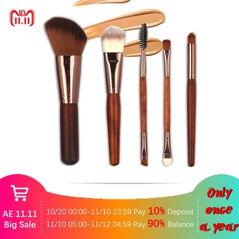 

Face Cosmetic Tools Foundation Makeup Brushes Coffee Handle Very Soft Hair Blush Powder Make Up Brush