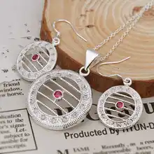 Wholesale Sterling 925 Silver Jewellery Set,925 Silver Style Jewellery,Style Allure Pendant Necklace+Earring Set S464