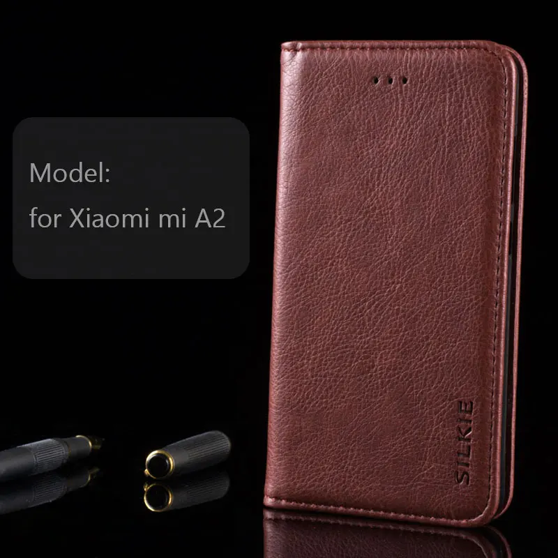 

Retro Lichee PU Leather case for Xiaomi Mi A2 wallet deisgn coque fundas for Xiaomi Mi6x mi 6x No Magnet