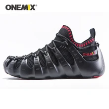 Onemix Nueva Roma calza los zapatos de los zapatos del yoga de interior zapatillas blancas al aire libre suave, прозрачный