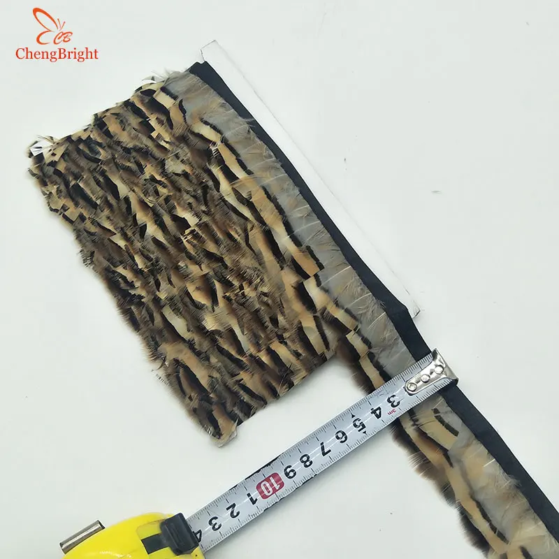 ChengBright Высокое качество 1 ярдов натуральный фазан перо лента перья отделка Одежда с бахромой аксессуары Diy