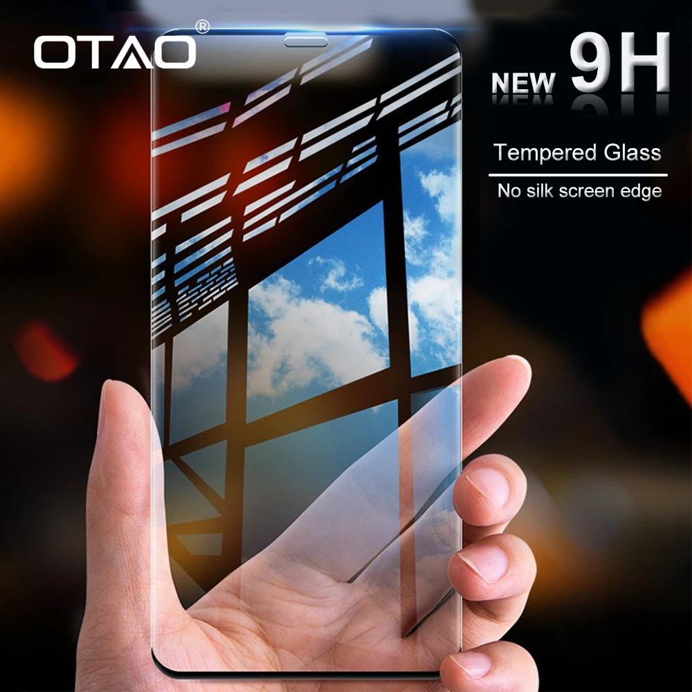 OTAO 9H полное покрытие Защитное стекло для iphone X XS 8 7 6 6S Plus изогнутая Защитная пленка