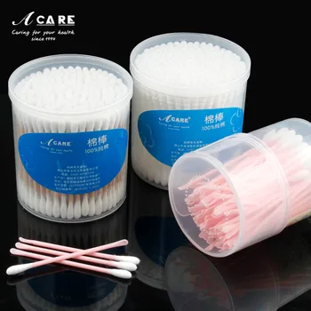 

Makeup Cotton Swab Cotton Buds Disposable Applicator Makeup Swab Ear Spoon Wood Sticks Nose Ears Cleaning Cosmetics Health Care