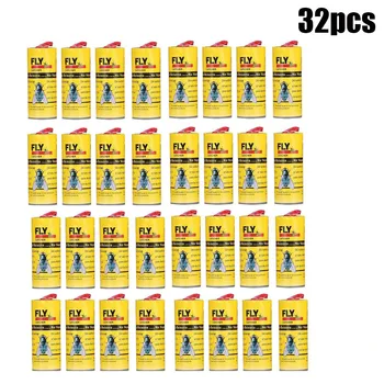 

32 Rolls Sticky Fly Paper Home Room Fly Glue Eliminate Flies Insect Bug Glue Paper Catcher Trap Flying Bugs Insects Traps