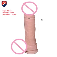 8 inches Lesbians Real Penis Big Dildo Soft Silicone Dick with Suction Cup Huge Dildo Adult Erotic Sex Toys For Women Dildo