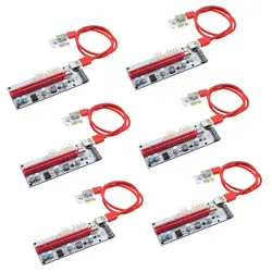 6 шт. 008 s 3 в 1 PCIe pci-e PCI Express Riser Card 1x к 16x USB 3.0 кабель для передачи данных для Bitcoin Mining БТД Графика карты