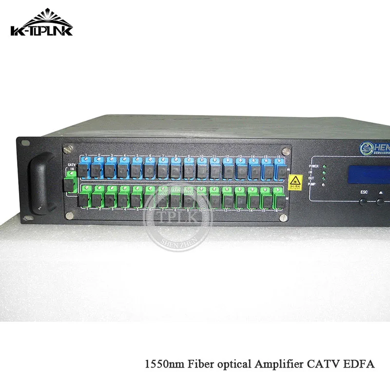 CATV EDFA Волоконно-оптический усилитель 1310/1490/1550 WDM 1550nm 2U/80 Вт 16 портов * 19dbm SC/APC SC/UPC