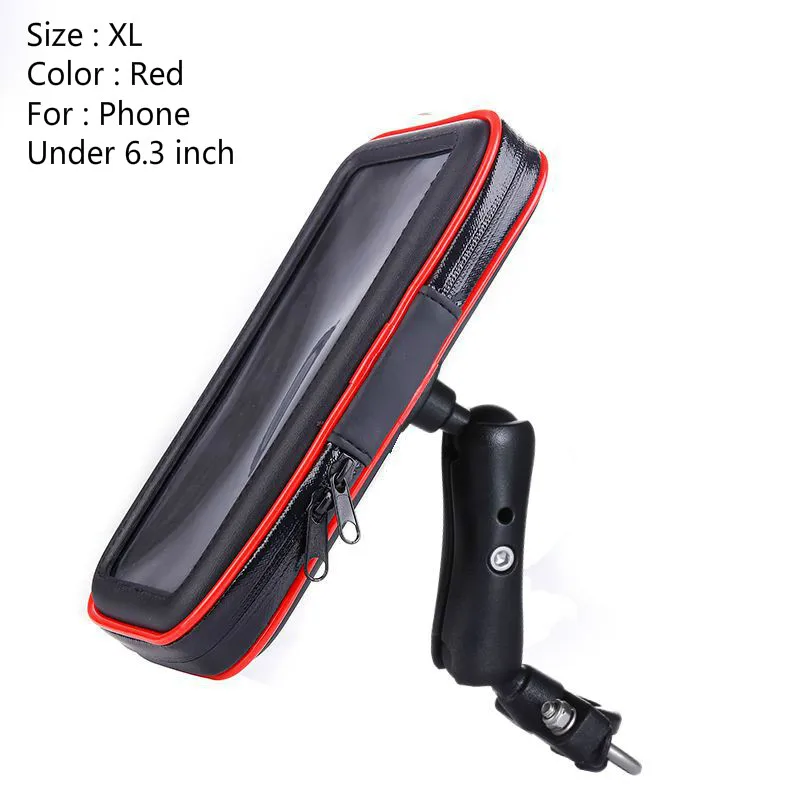 Fimilef Universal Bicycle Motorcycle MTB Bike Phone Bag Holder Front Frame Handlebar Pouch Cell Portable Waterproof Case Bracket (10)