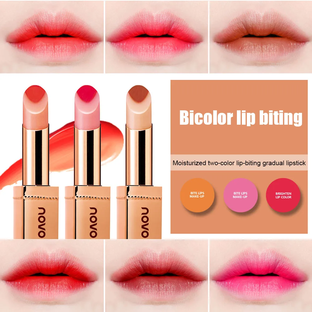 

Moisturizing Lipsticks Two Tone Tint Silky Moisturzing Nourishing Lipsticks Balm Lip Cosmetic Gradient color