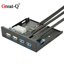 Great-Q USB3.0* 2+ USB2.0* 2 3,5 дюймов 4 порта USB 3,0 и USB 2,0 пользовательский компьютерный корпус передняя панель