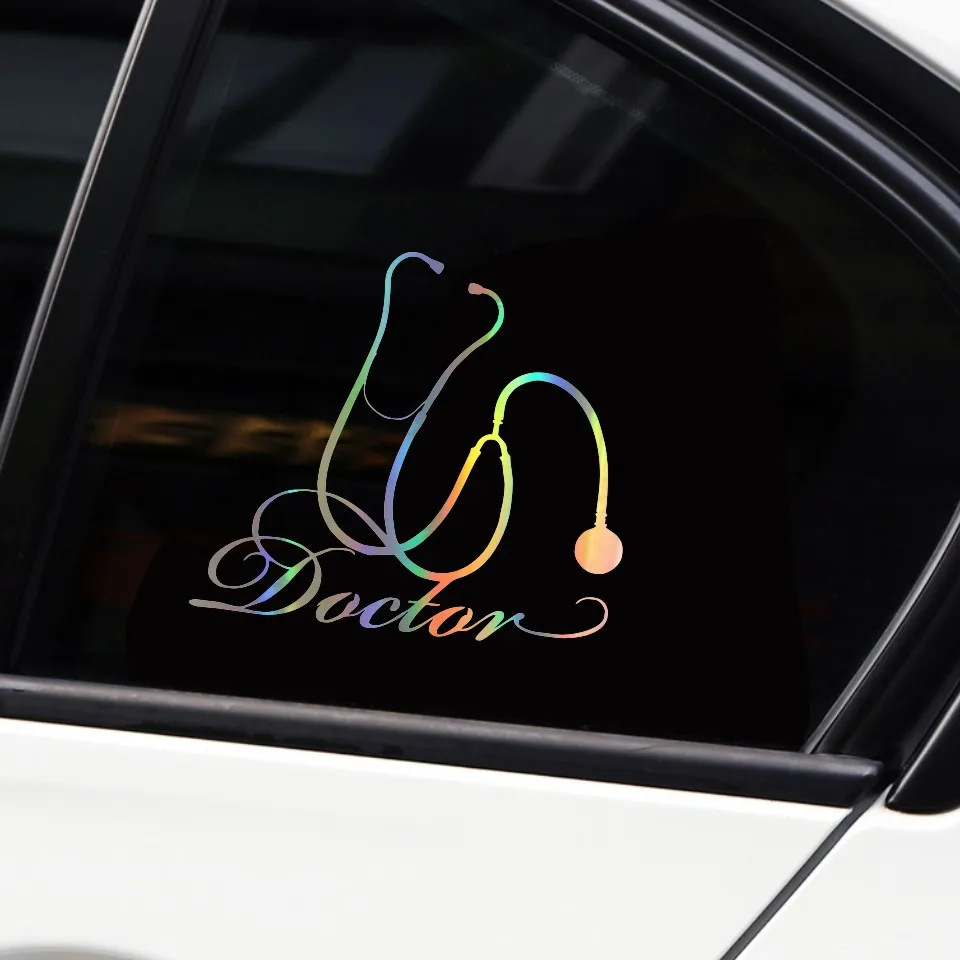 Cunymagos Doctor Hospital Medical Tool Vinyl Car Sticker Creativve Car Body Window Decal Stickers BlackSilverLaser 14.412 (10)