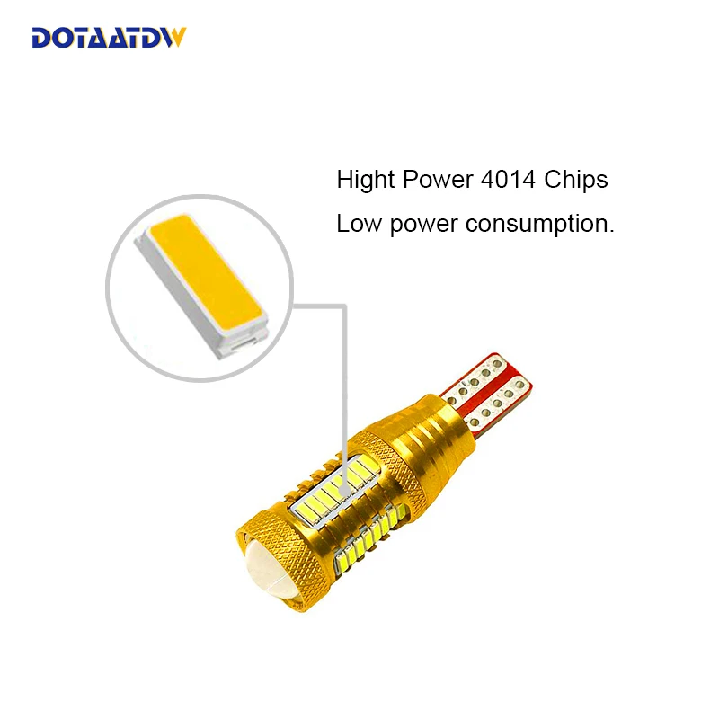DOTAATDW 2шт супер яркий высокой мощности 912 921 906 T10 T15 W16W светодиодный 4014 SMD для
