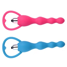 Vibrator beads Powerful dildo penis Jelly Anal Plug Vibration Sex Toys g spot Masturbation brush massager Products For Women