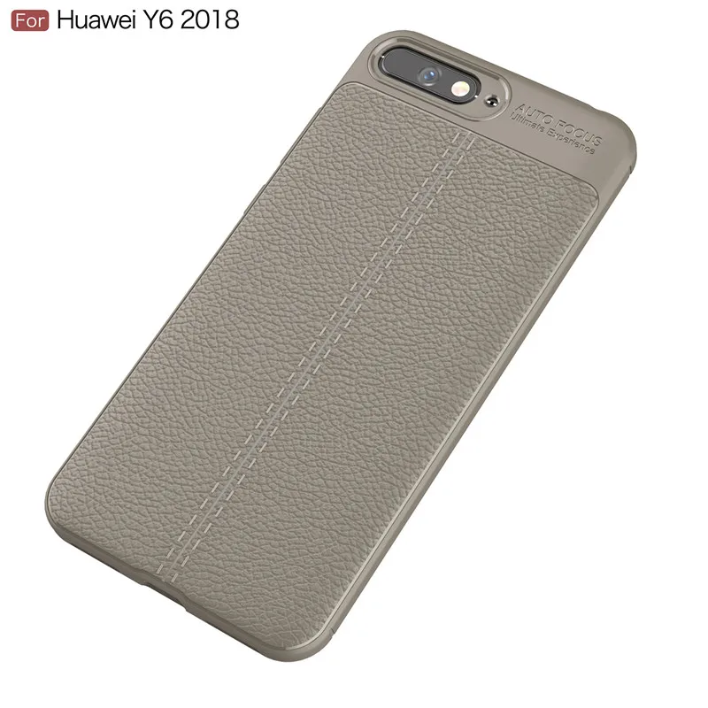 Luxury Shockproof Soft TPU Case For Huawei Y6 2018 Phone Back cover Leather for Huawei Y6 2018 Case Silicone Cover 5 (14)