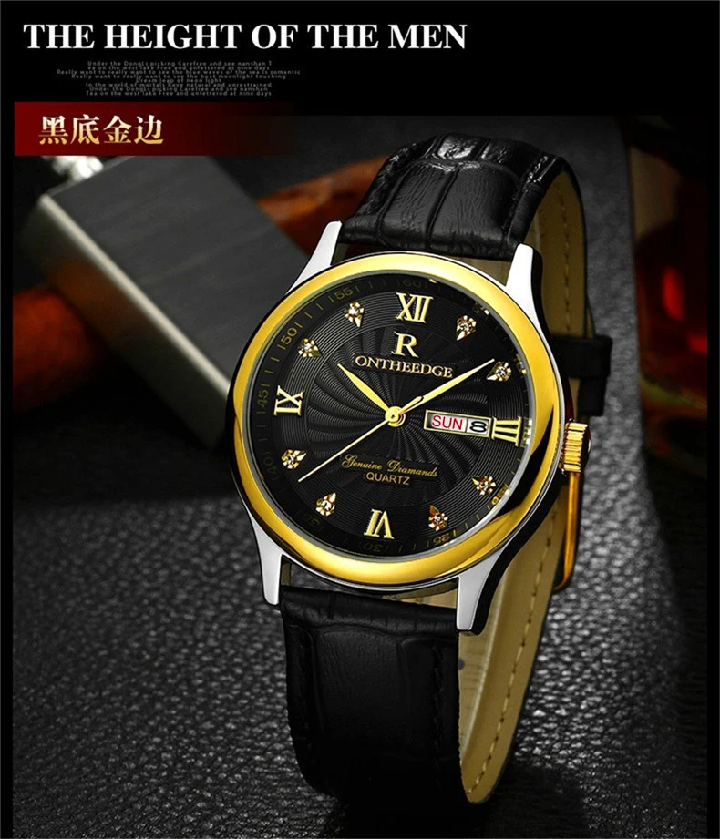 Брендовые роскошные мужские оригинальные дизайнерские часы, модные часы для отдыха, кварцевые часы, деловые кожаные часы, мужские часы