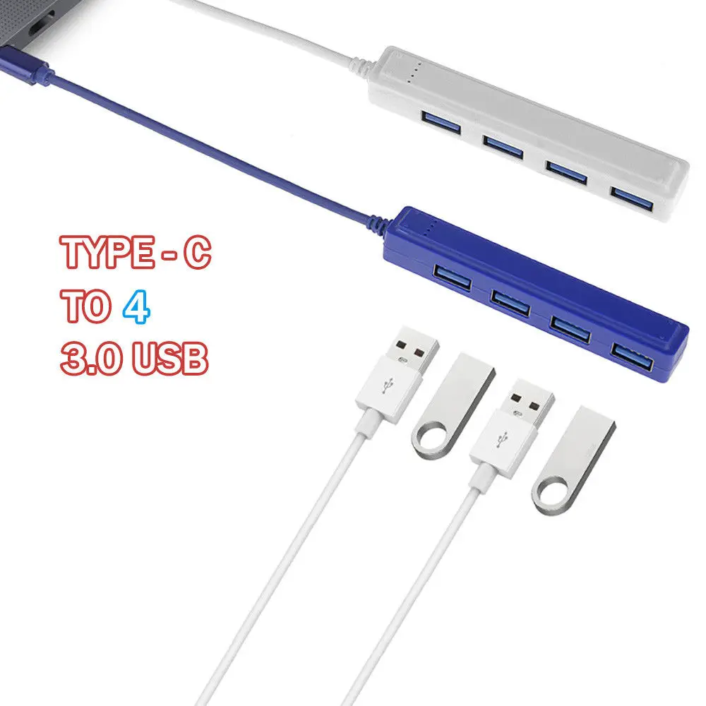 Водонепроницаемый кабель адаптер Type C для 4 * USB 2 0 подключения к