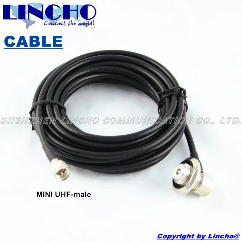 5 meters RG58U Coaxial Cable for Mobile Radio antenna extension, mini