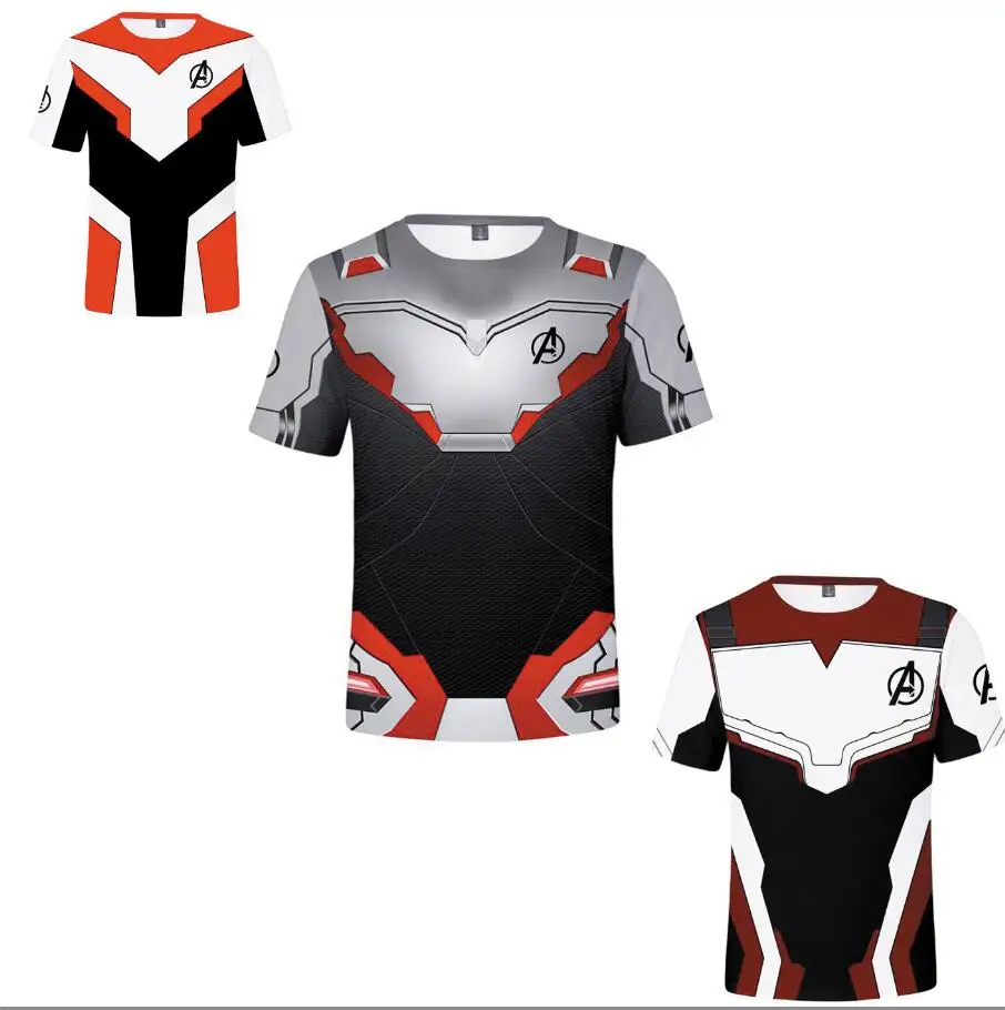 

Avengers Endgame Quantum Realm Cosplay 3D Printed T-shirts Unisex Compression Fitness Quick Dry T Shirts Summer Superhero Tees