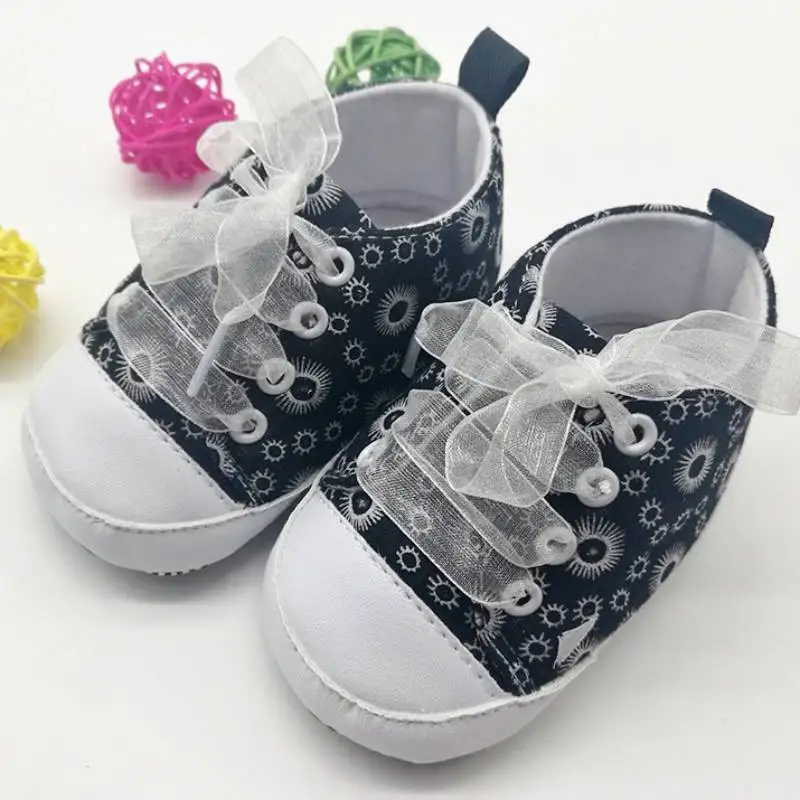 

Baby Shoes Newborn Baby Infant Toddler First Walkers Riband Big Soft Soled Ballet Shoes Crib Babe Prewalker First Walkers
