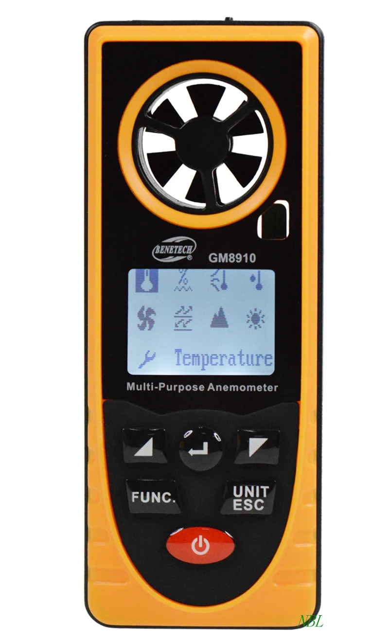 Digital LCD Multi Purpose Anemometer Temperature Humidity Measure