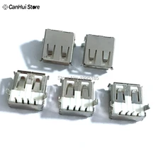 20 шт. usb Тип стандартный порт Женский припой домкраты разъем PCB разъем USB-A Тип Женский 4 Pin usb тип Стандартный порт Женский
