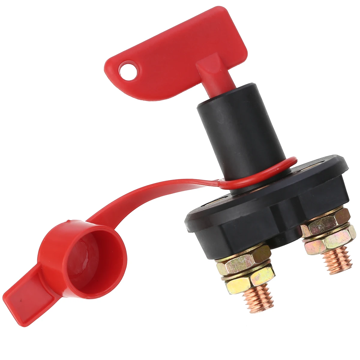 1pc Truck Boat Car Battery Disconnect Switch Power Isolator Cut Off Switch + 2 Removable Keys For Marine ATV Accessories Tool