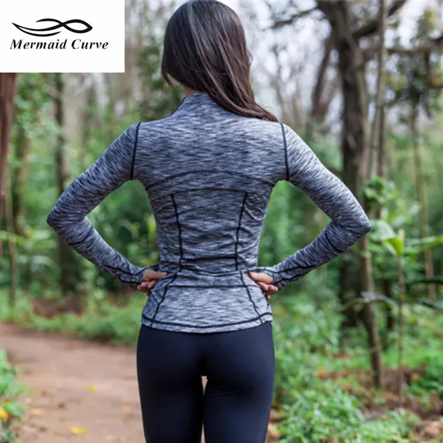Mermaid Curve Women’s Running Zipper Jacket High Quality Performance Thermal Tights Outdoor Sports Running Clothing Fitness Coat