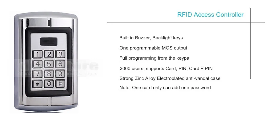 Diysecur нажмите кнопку RFID 125 кГц ID Card Reader металлический дверной Управление доступом безопасности Системы Kit + удар Дверные замки bc2000