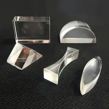 5 шт. Высокое качество K9 физическая оптическая Призма экспериментальный аппарат стеклянная кирпичная двойная выпуклая цилиндрическая линза полуцилиндрическая линза