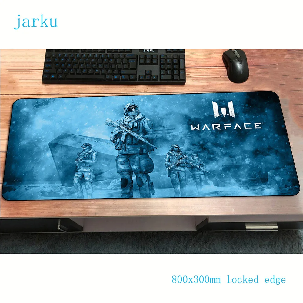 Коврики warface 800x300x3 мм компьютерный игровой коврик для мыши большой с клавиатурой