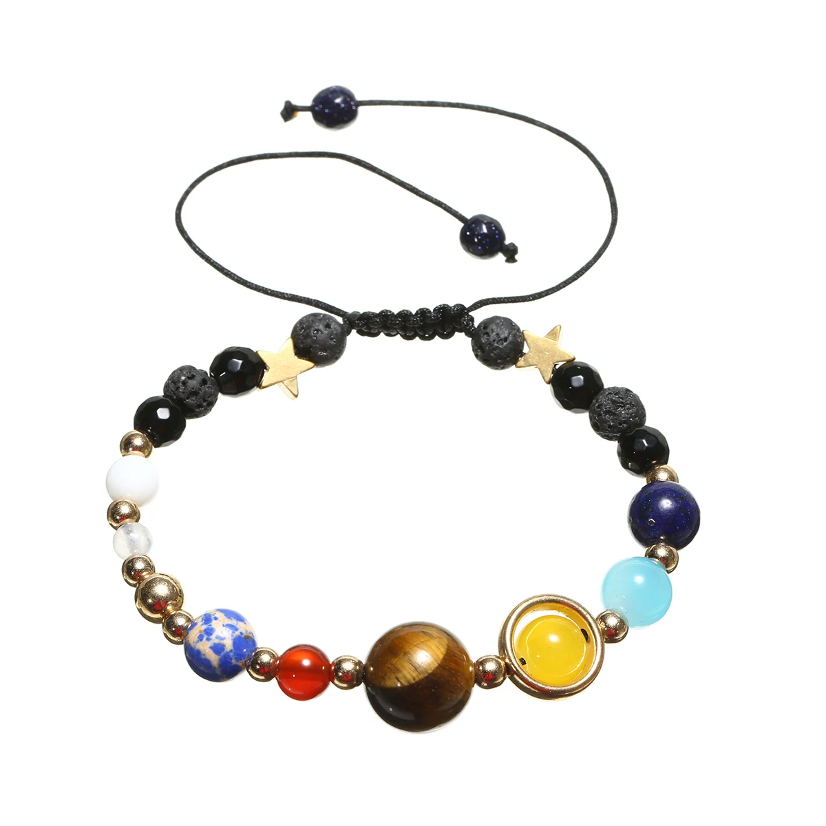 Trendy Unisex Adjustable Universe Galaxy Beaded Bangles Planets Solar System Star Bracelet Creative Jewelry Gifts For Men Women | Украшения