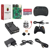 Raspberry Pi 3 Model B + Game Controller + 32G SD Card + 2.5A Power Supply + Keyboard + Heat Sink +Fan + HDMI Cable RPI Game Kit