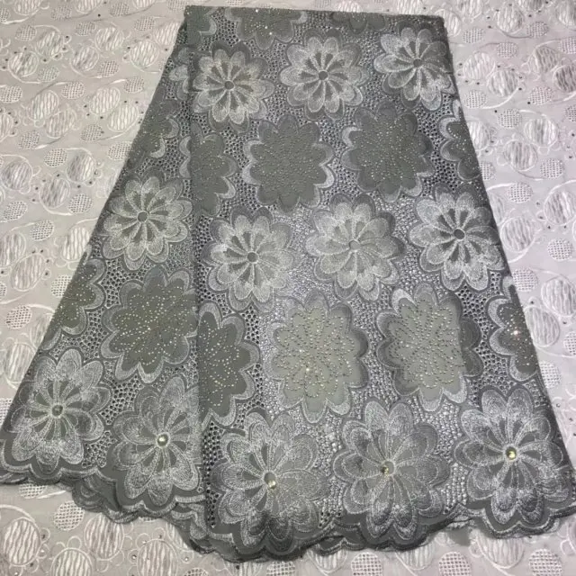 Голубая французская кружевная ткань для свадебного платья Высокое качество африканская кружевная ткань с бисером нигерийская швейцарская вуаль кружевная ткань - Цвет: M0009GY