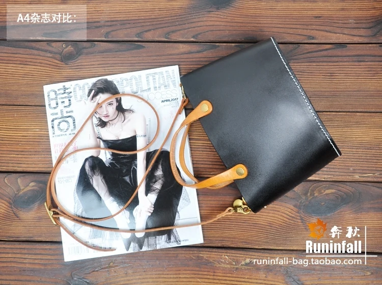 AETOO 2017 new original hand-made tannage leather retro veneer bag leather leather Japan and South Korea zipper messenger bucket