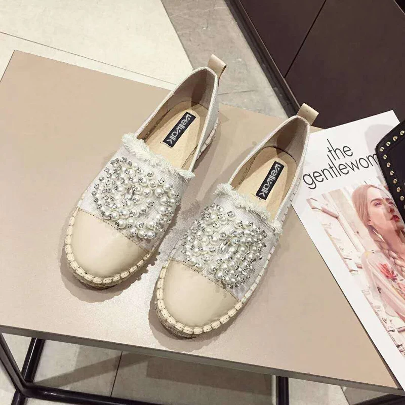 Wellwalk espadrilles/женские туфли в стиле Дерби, лоферы без шнуровки, женские балетки на плоской подошве, женские мокасины с кристаллами и бантом