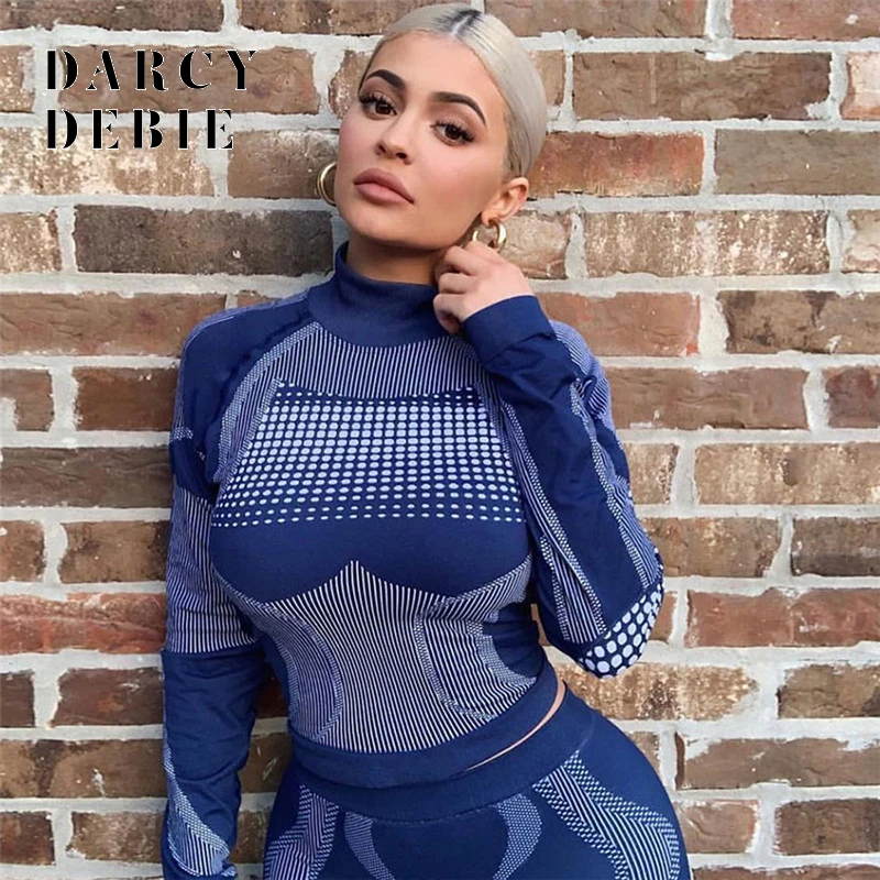 Darcydebie женский укороченный бесшовный топ с длинными рукавами спортивная одежда