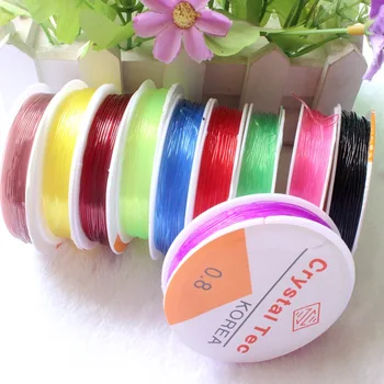 

1 Roll 0.6mm 0.8mm 1.0mm Colorful Stretch Elastic Beading Rope Cord/String/Thread DIY for Jewelry Making Bracelet Necklace cord