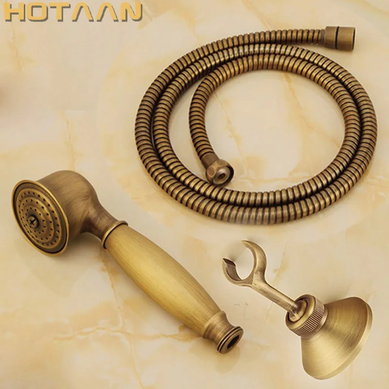 

Antique Brass Hand shower sets solid brass hand shower +1.5M shower hose pipe
