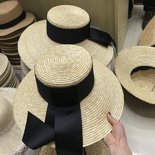Axi4-black الشريط fashihat تطريز الحديث نمط الساخن بيع اليدوية ورقة النساء قبعة الترفيه الشاطئ سيدة كاب