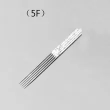 100 шт. 5f Иглы для татуажа Спецодежда Медицинская нержавеющая Одноразовые Средства ухода за кожей пирсинг Вышивка Крестом Иглы стерилизованное Перманентный Макияж Насадки для татуировок