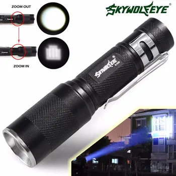 

2019 New High Quality 4000LM Zoomable XM-L Q5 LED Flashlight 3 Mode Torch Super Bright Light Lamp Drop Shipping