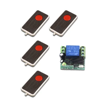 

Newest Mini DC 12V Relay 1CH Channel Wireless Remote Control Switch 4pcs Transmitter+ Receiver ON/OFF Free Shipping